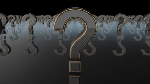 Question mark ? symbol conceptual 3d render background Illustrazione stock