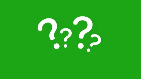 Question Mark Symbol on Green Screen Animation (Chroma Key) 4K Stock-Footage 332220164