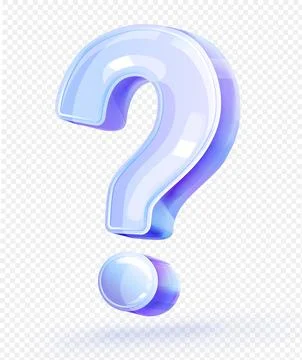 Question mark symbol. Icon or sign with glass texture. Frequently asked Stock Illustration