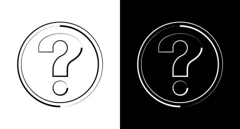 Question Mark symbol icon for web, ui, mobile apps. Question Mark icon sign  Stock Illustration