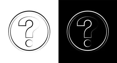 Question Mark symbol icon for web, ui, mobile apps. Question Mark icon sign  Stock Illustration