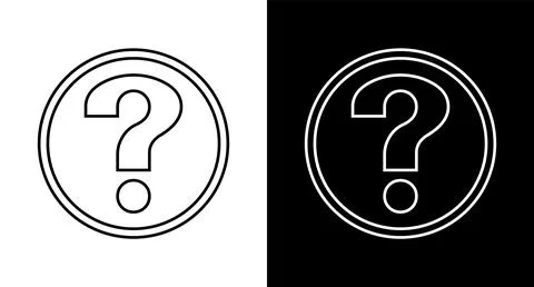 Question Mark symbol icon for web, ui, mobile apps. Question Mark icon sign  Stock Illustration
