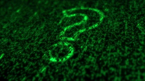 Question mark symbol matrix style Stock Footage 327753600