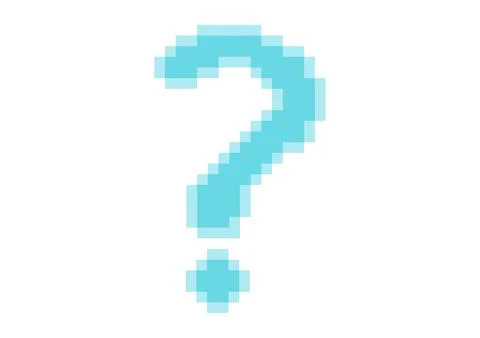 Question mark symbol with pixel theme Stock Illustration