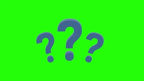 Question Mark Symbol Pop Up Icon Animation on Green Screen Background 4K Stock Footage 336759068