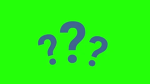 Question Mark Symbol Pop Up Icon Animation on Green Screen Background 4K Stock Footage 336759080