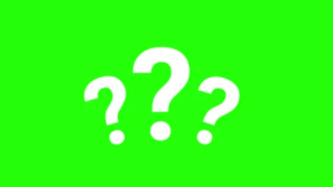Question Mark Symbol Pop Up Icon Animation on Green Screen Background 4K Stock Footage 336759083