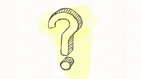 Question Mark Symbol for Questions, Answers and Uncertainty Animation Stock Footage 342018122