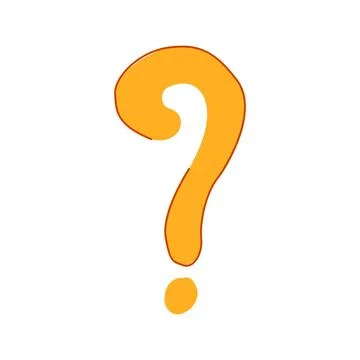 Question mark symbol representing doubt and asking a question Stock Illustration