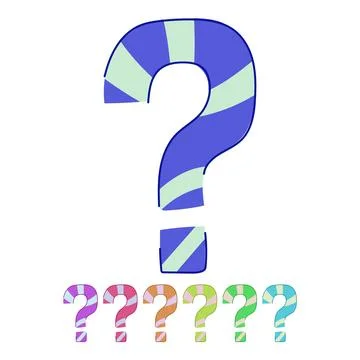 Question mark symbol representing doubt, query and question graphic Stock Illustration