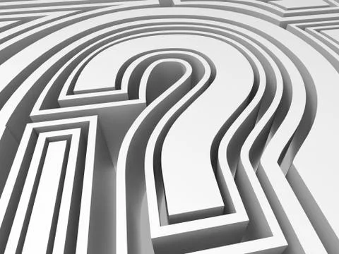 Question mark symbol showing faq solving Stockillustratie