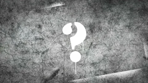 Question mark symbol spray painted on the concrete wall Video stock 150463083