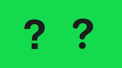 Question mark symbol wiggling animation on green screen. Question Mark Wiggle An Vidéo 335617025