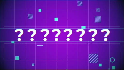 Question Mark Text with Colorful Shape Background Stock Footage 241511861