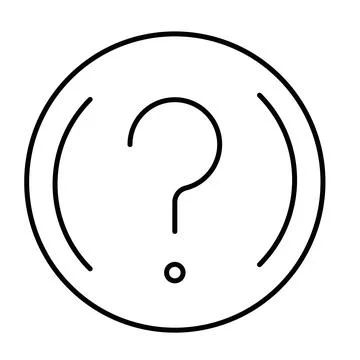 Question mark thin line icon Stock Illustration