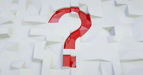 Question Mark Turns into Triple Exclamation Mark. Low Poly Style. Stock Footage 75759030