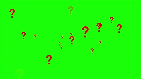 Question Mark Twitch Effect Background with Green Screen Stock Footage 305140568