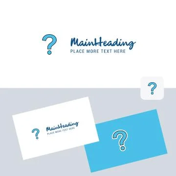 Question mark  vector logotype with business card template. Elegant corporate Stock Illustration