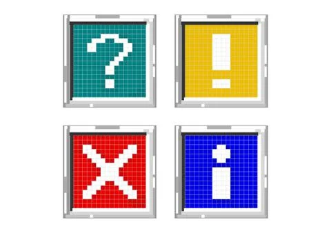 Question mark, warning, error and info icon. Stock Illustration