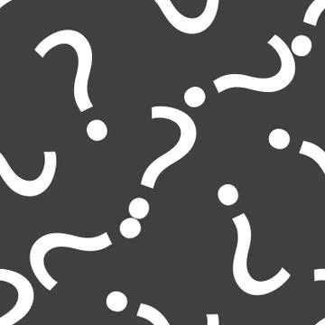 Question mark web icon. flat design. Seamless gray pattern. Stockillustratie