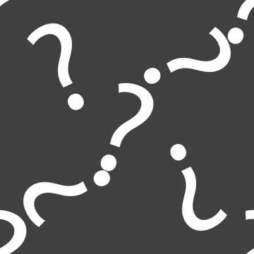 Question mark web icon. flat design. Seamless gray pattern. Stock Illustration