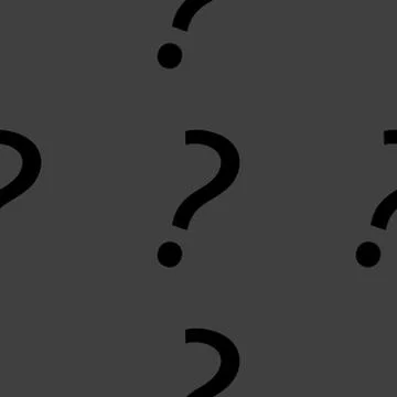 Question mark web icon. flat design. Seamless gray pattern. 스톡 일러스트