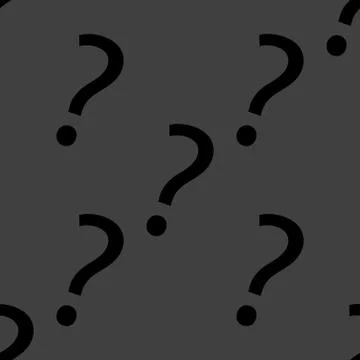 Question mark web icon. flat design. Seamless gray pattern. Stock Illustration