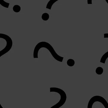 Question mark web icon. flat design. Seamless gray pattern. Stock Illustration