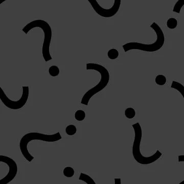 Question mark web icon. flat design. Seamless gray pattern. Stock Illustration