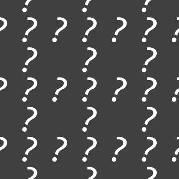 Question mark web icon. flat design. Seamless gray pattern. イラスト素材