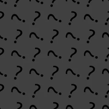 Question mark web icon. flat design. Seamless gray pattern. Stock Illustration