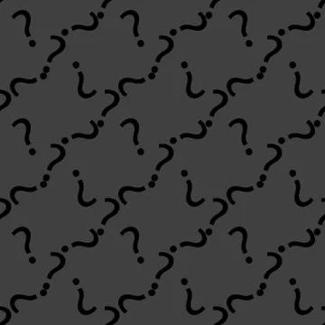Question mark web icon. flat design. Seamless gray pattern. 스톡 일러스트