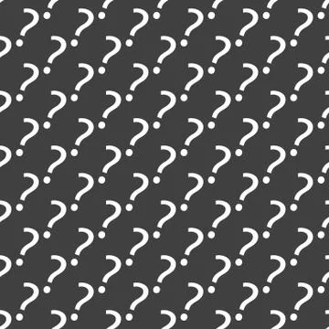Question mark web icon. flat design. Seamless gray pattern. Stock Illustration