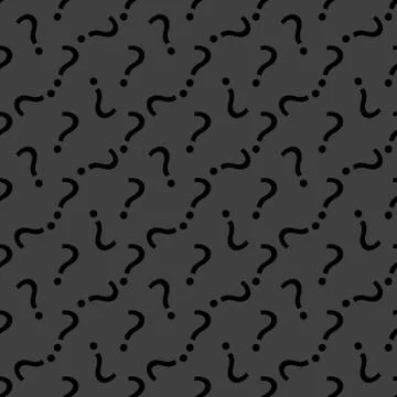 Question mark web icon. flat design. Seamless gray pattern. Illustrazione stock