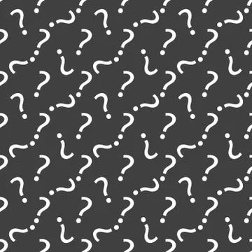 Question mark web icon. flat design. Seamless gray pattern. Illustrazione stock