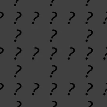 Question mark web icon. flat design. Seamless gray pattern. Stock Illustration