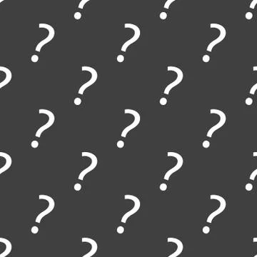 Question mark web icon. flat design. Seamless gray pattern. イラスト素材