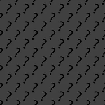 Question mark web icon. flat design. Seamless gray pattern. Stock Illustration