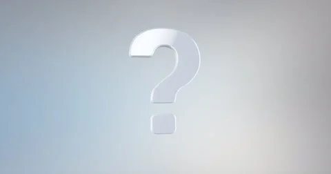 Question Mark White 3d Icon 스톡 동영상 66608328