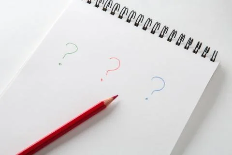 Question mark on the white background Stock Photos