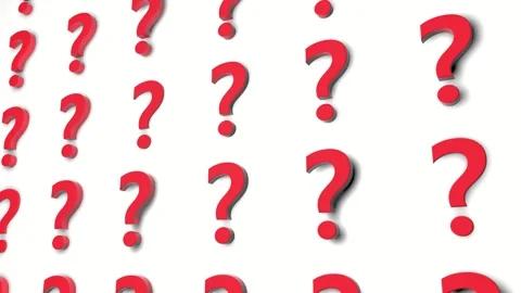 Question mark on white background. Red question marks, business concept Video stock 304633564