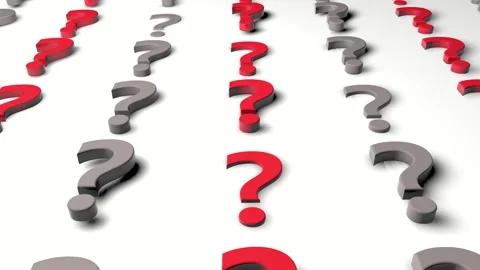 Question mark on white background. Red question marks, business concept. Stock Footage 304633922