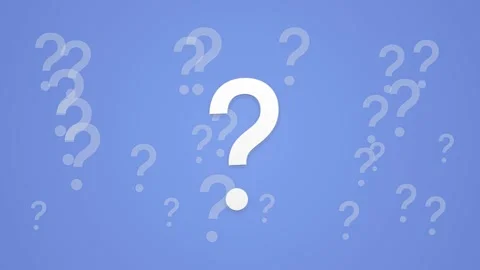 Question mark. White question marks on a blue gradient background Stock Footage 339042394