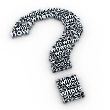 Question mark words Stock Illustration