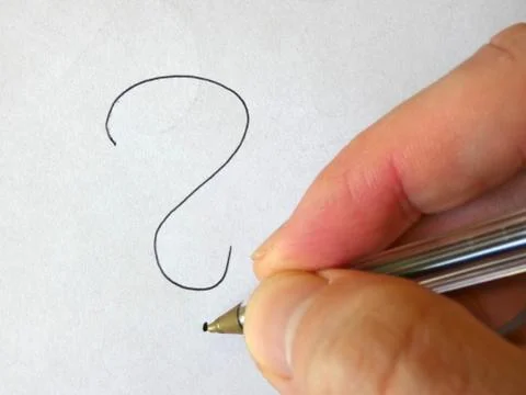 ? Question Mark - Writing Hand Stock Photos