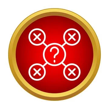 Question mark with wrong options decision making Stock Illustration