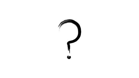 Question mark zooming animation with a transparent background Stock Footage 312354801