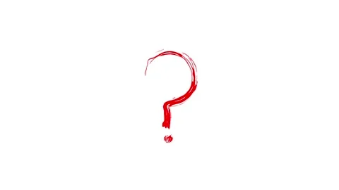 Question mark zooming animation with a transparent background Stock Footage 312354810