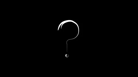 Question mark zooming animation with a transparent background Stock Footage 312354854