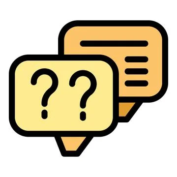 Question marks and speech bubbles showing online communication Stockillustratie